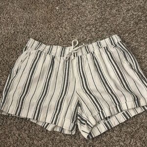 Grey striped shorts